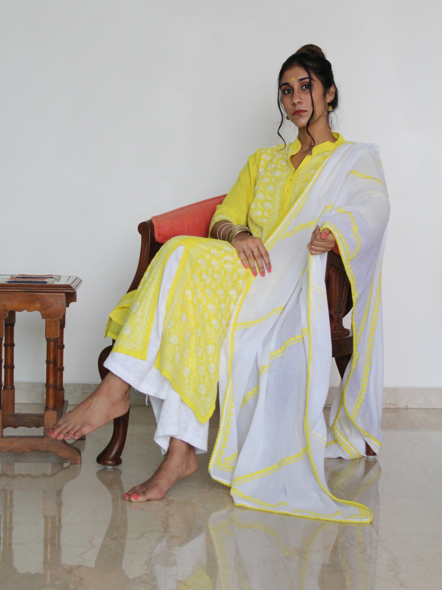 YELLOW LONG KURTA