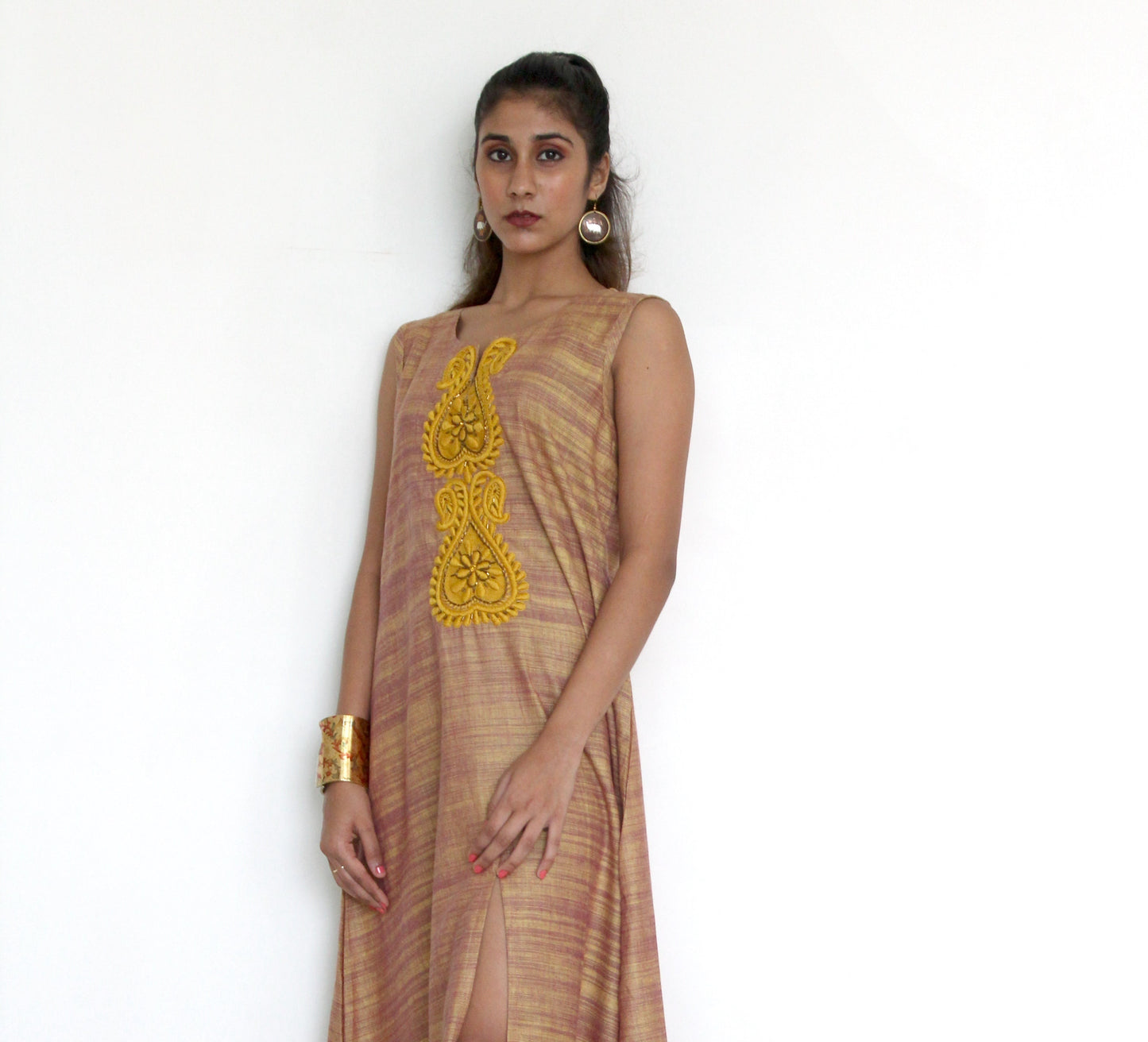 ZARDOZI YARN DYE DRESS