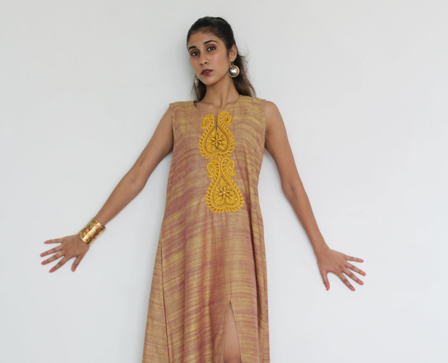 ZARDOZI YARN DYE DRESS