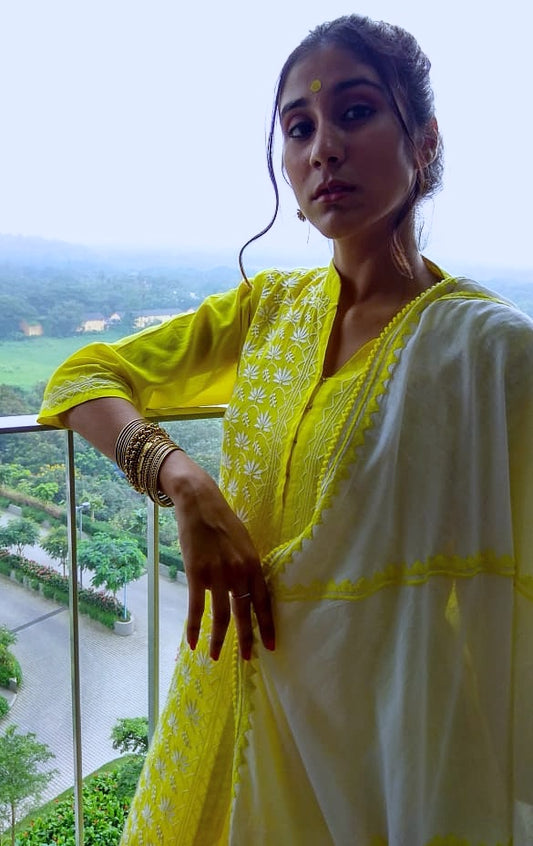 YELLOW LONG KURTA