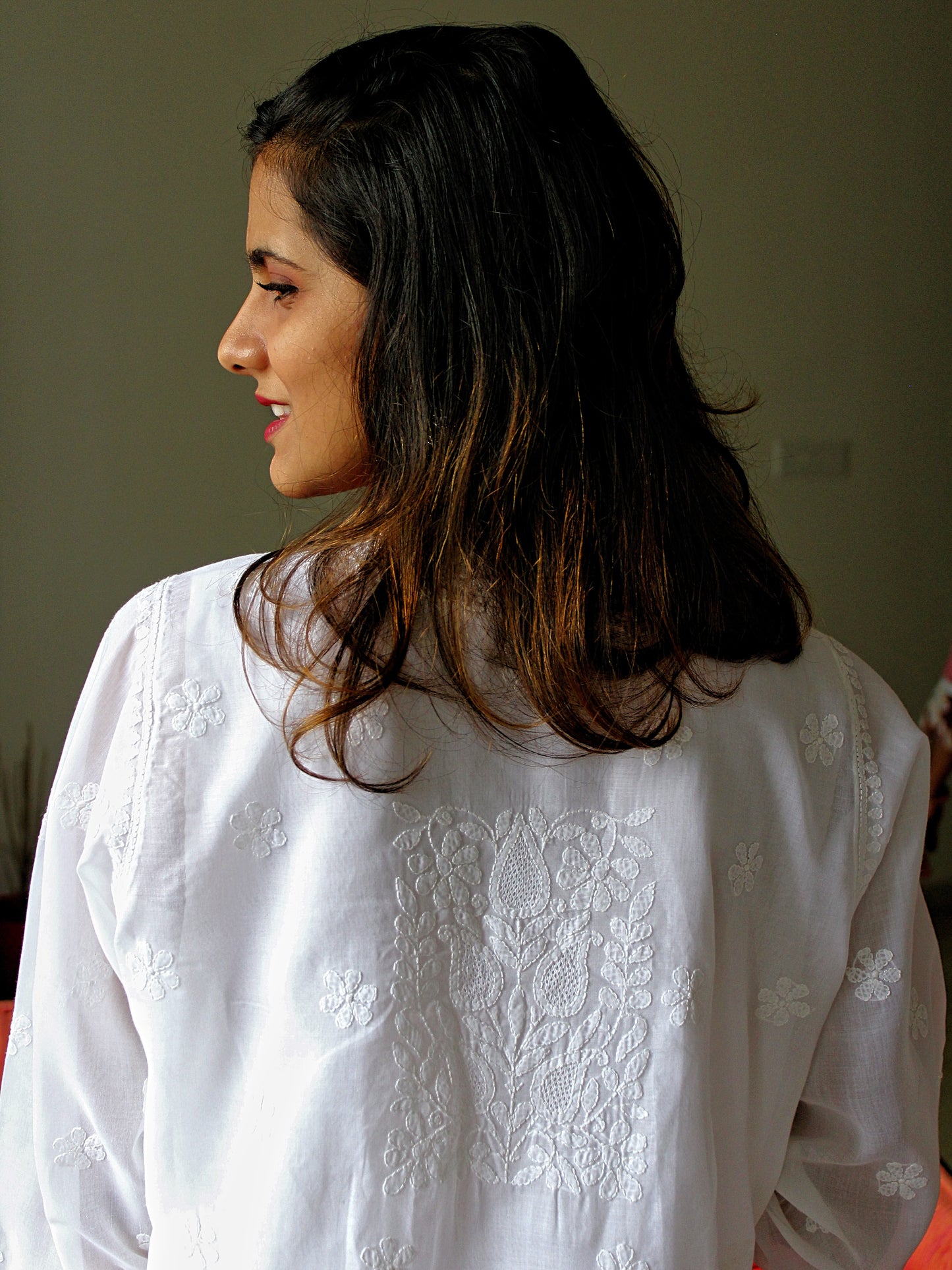 WHITE OVERALL WORK KURTA