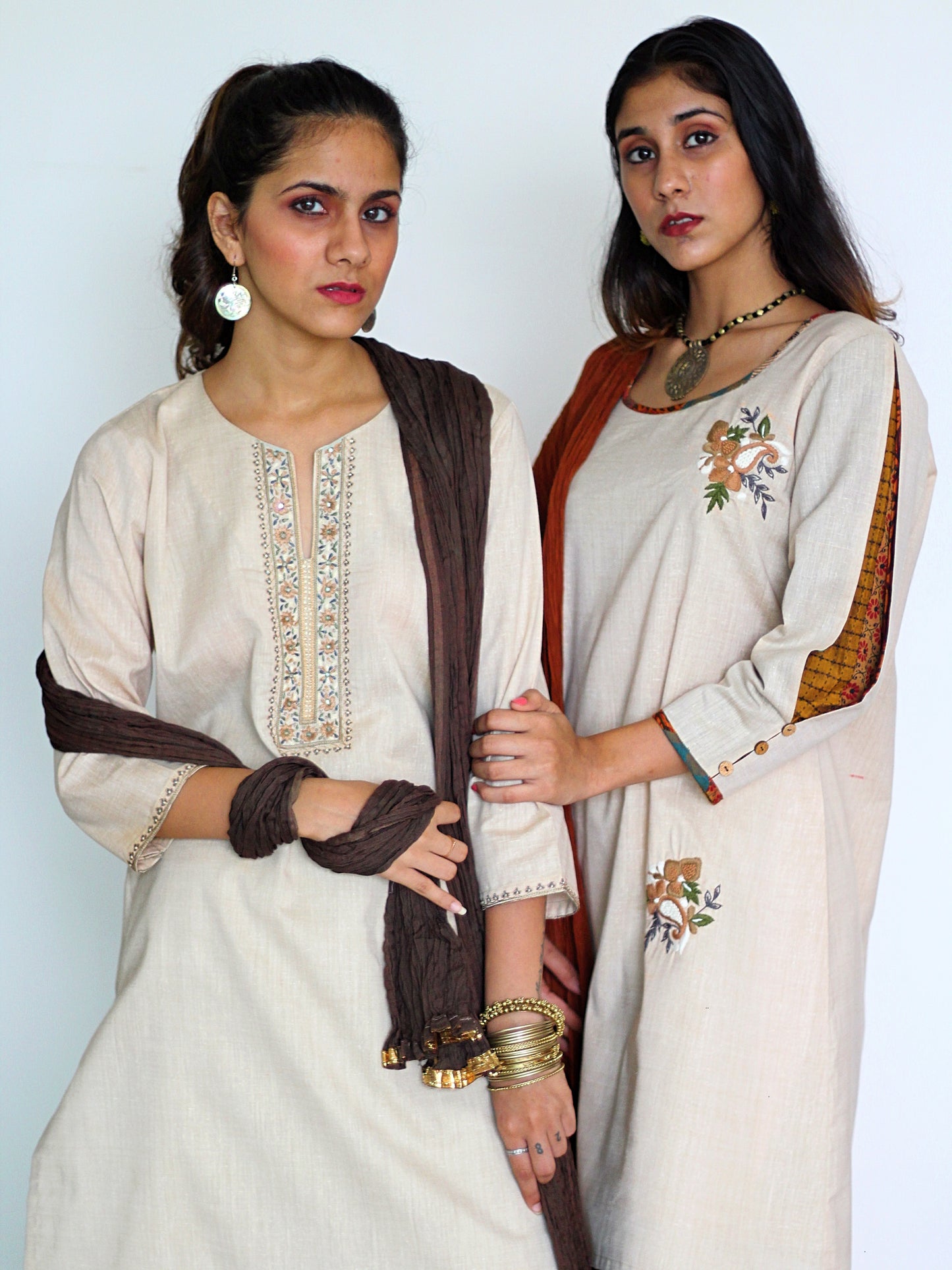 ZARDOZI BEIGE KURTA