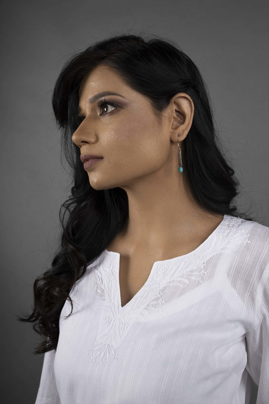 WHITE TYING SHORT DRESS