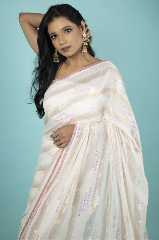 LUREX WATER SEQUIN SAREE