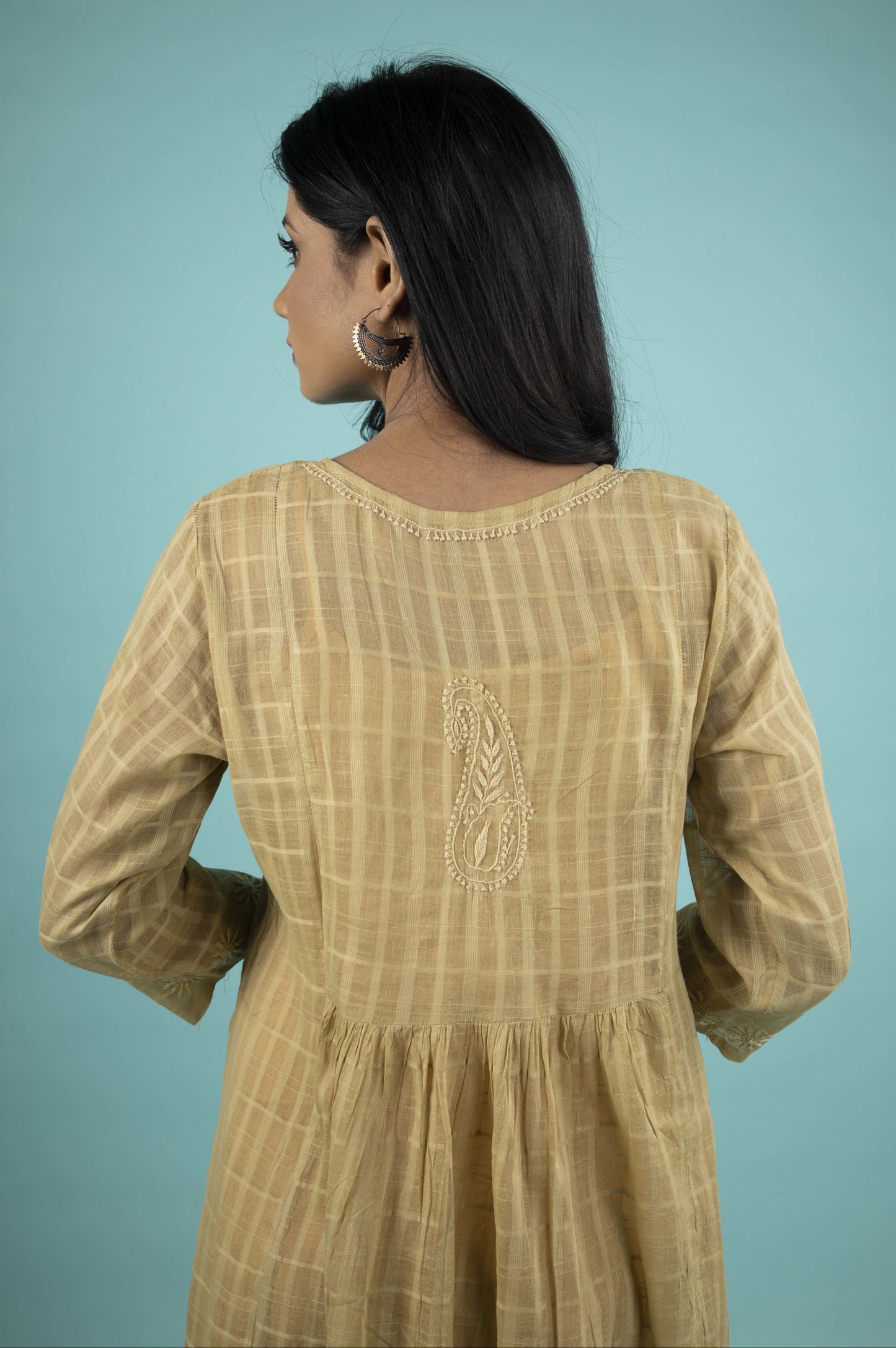 MUSTARD KURTA PATTI DRESS